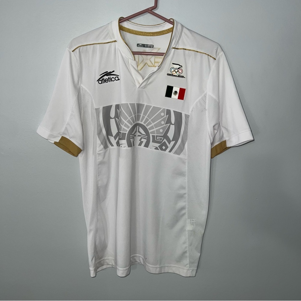 Mexico National Team Jersey Mens Large White Gold Atletica 2012 Olympics Champs